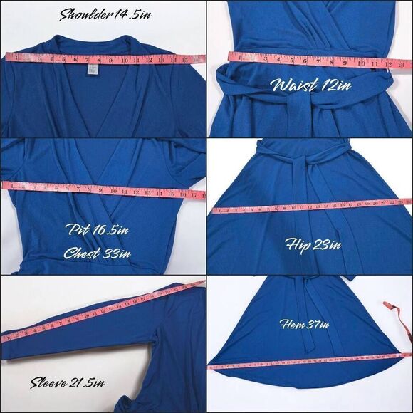 H&M Draped Wrap Midi Dress(C002)-Size Xs for Women - Picture 10 of 11